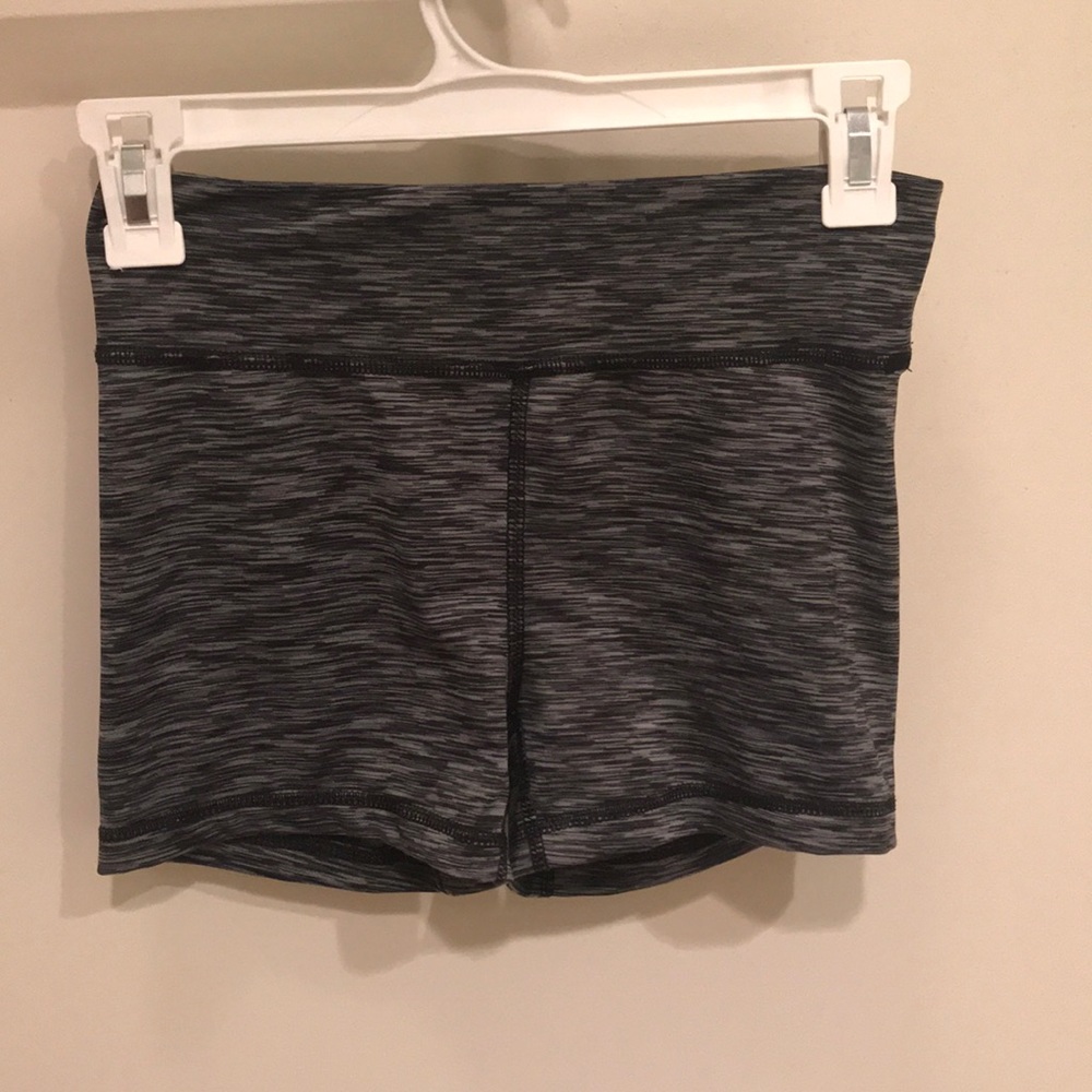 Grey & black spandex shorts